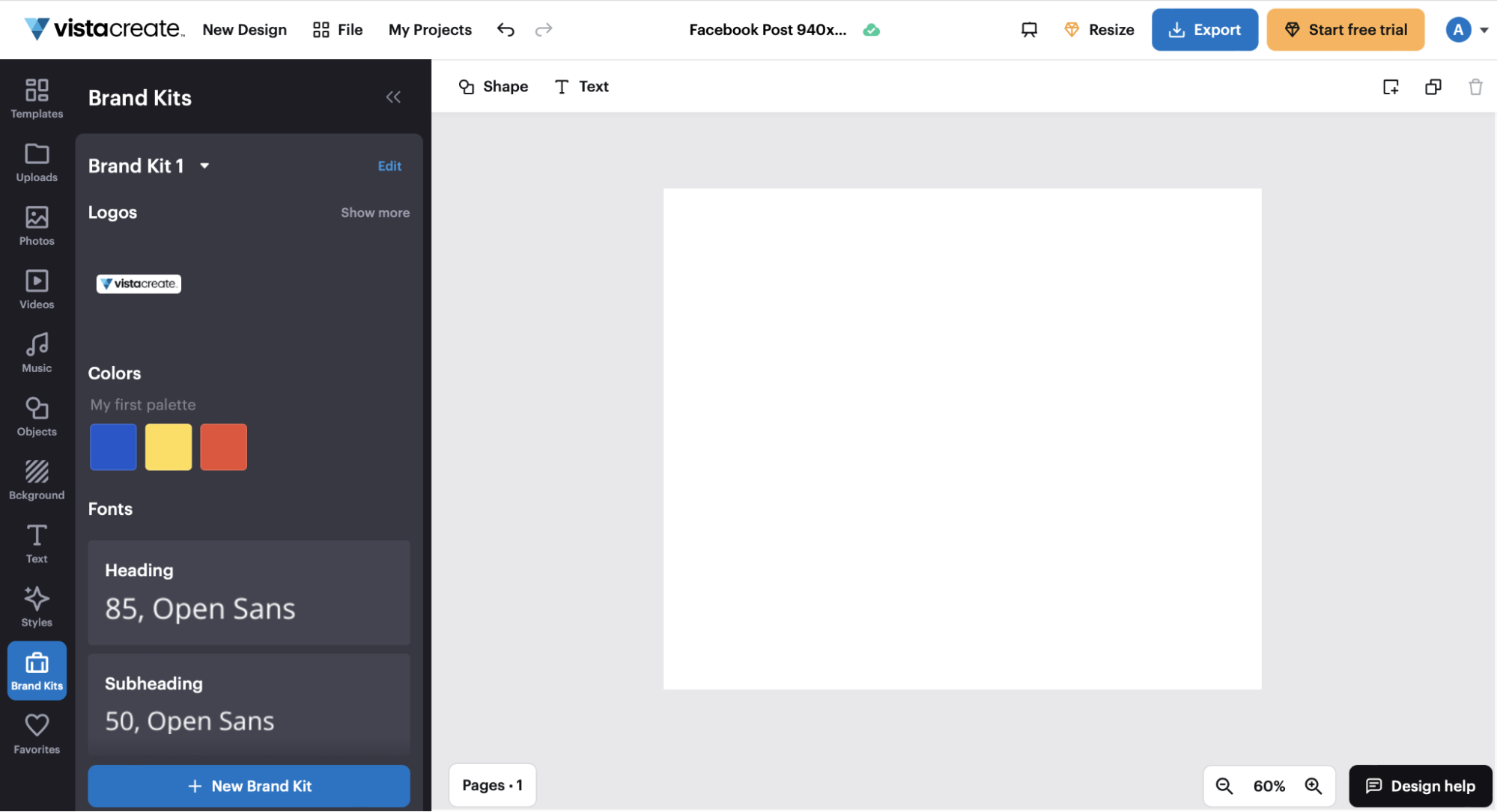 Canva Free vs VistaCreate Starter